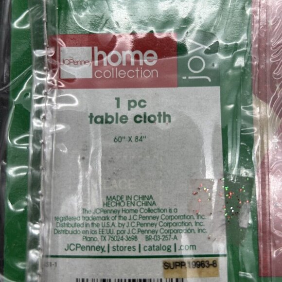 NEW Vintage JC Penney Christmas Table Cloth Red Snowman Santa Reindeer 60" x 84" - Picture 5 of 6